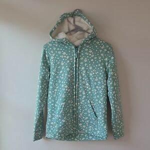 Wonder Nation Green and White Floral Kids Jacket